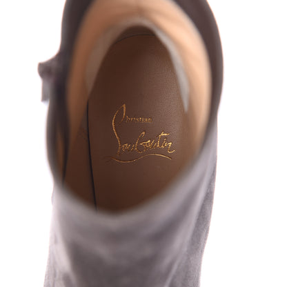 Christian Louboutin Suede Top 70 Ankle Boots 36.5 Grey 6 of 7