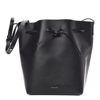 Mansur Gavriel Vegetable Tanned Calfskin Bucket Bag Black Ballerina 3 of 15