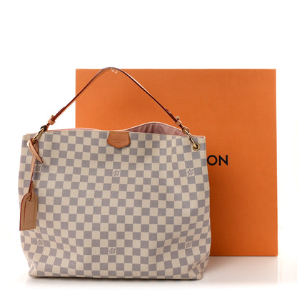 Louis Vuitton Damier Azur Graceful MM Rose Ballerine 10 of 10