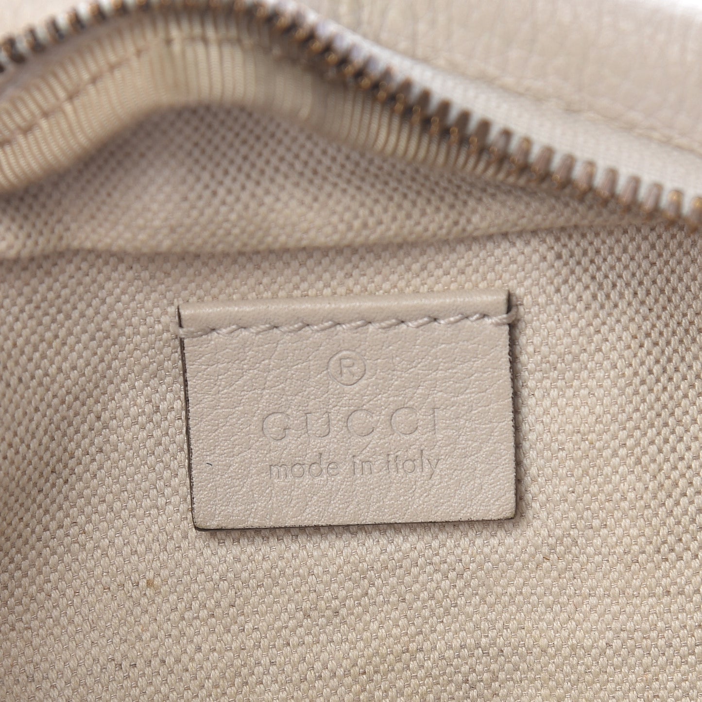 Grained Calfskin Small Logo Belt Bag White