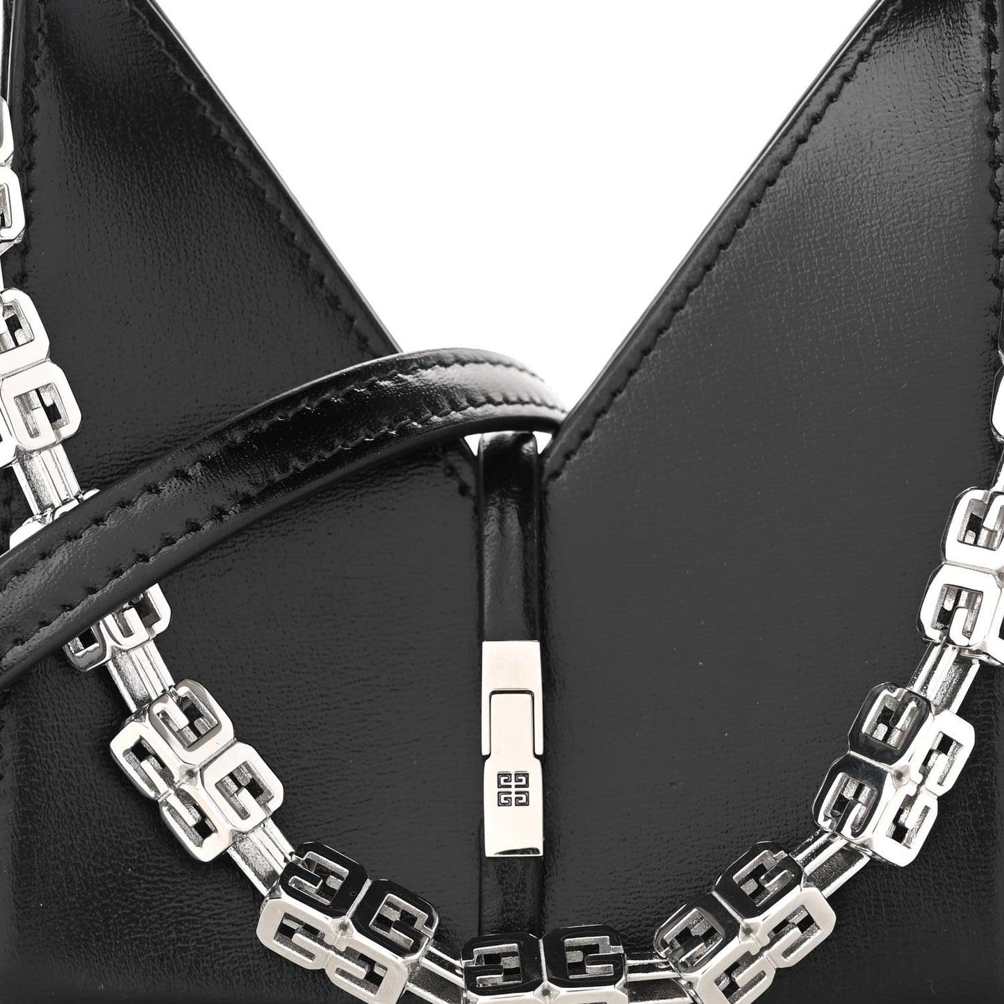 Brushed Calfskin Micro Cut Out Shoulder Bag Black