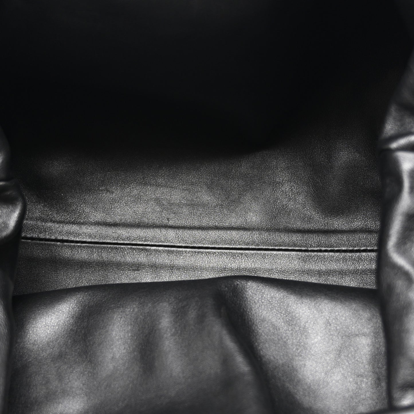 Smooth Butter Calf The Pouch Oversized Clutch Black