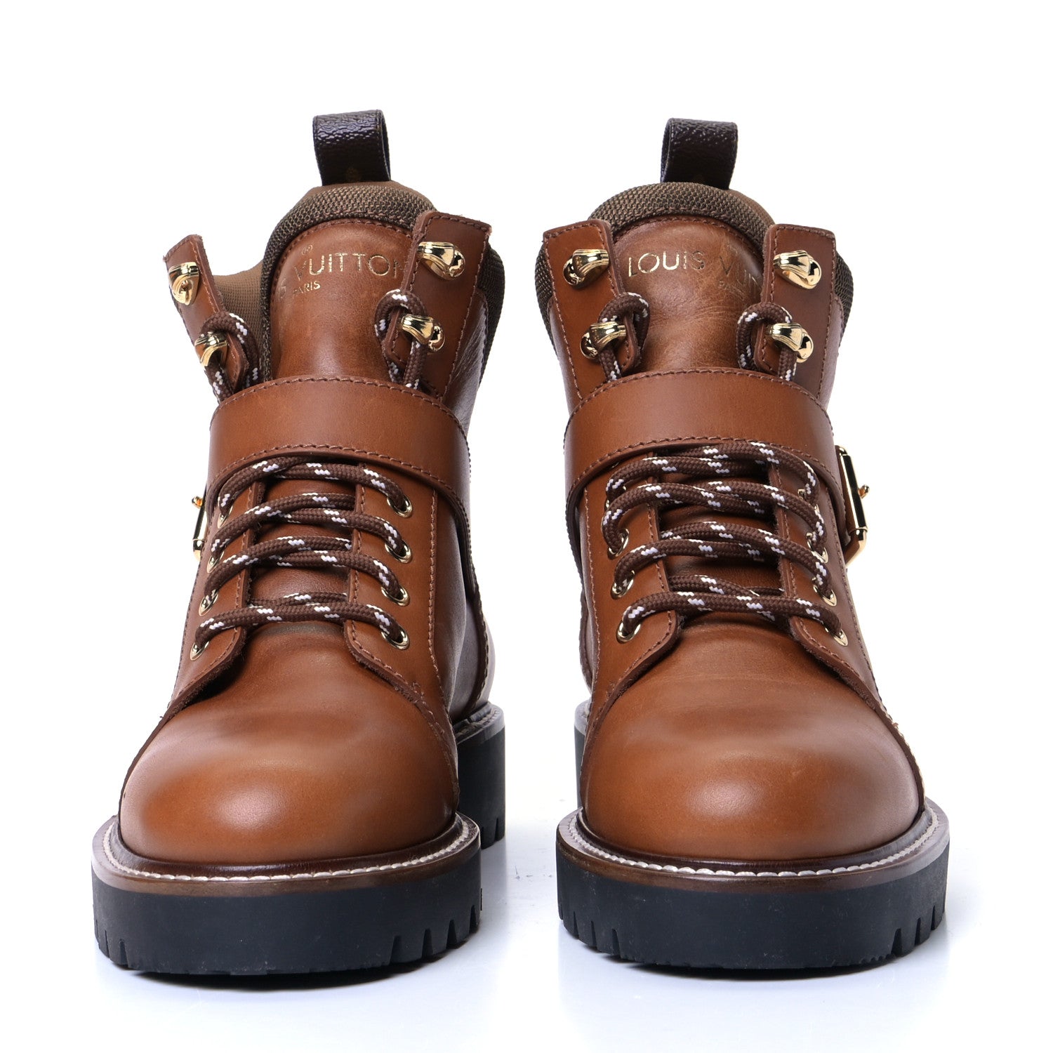 Louis Vuitton Calfskin Territory Ranger Combat Boots 39 Cognac 6 of 12