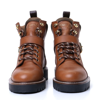 Louis Vuitton Calfskin Territory Ranger Combat Boots 39 Cognac 6 of 12