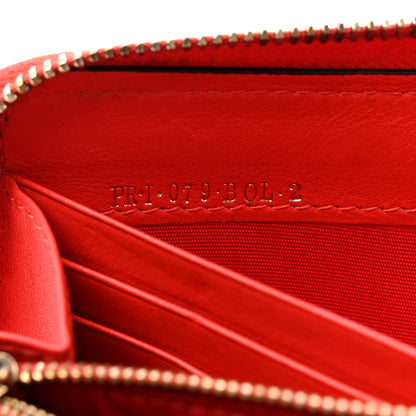 Valentino Garavani Nappa Rockstud Zip Around Wallet Deep Orange 7 of 9