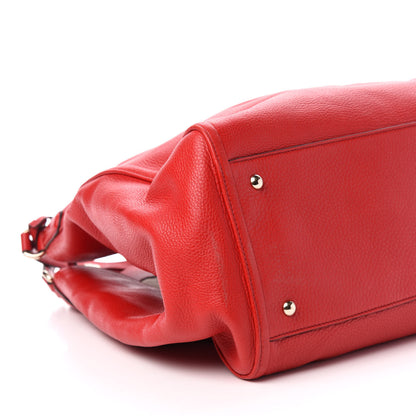 Gucci Pebbled Calfskin Large Soho Shoulder Bag Red 9 of 11