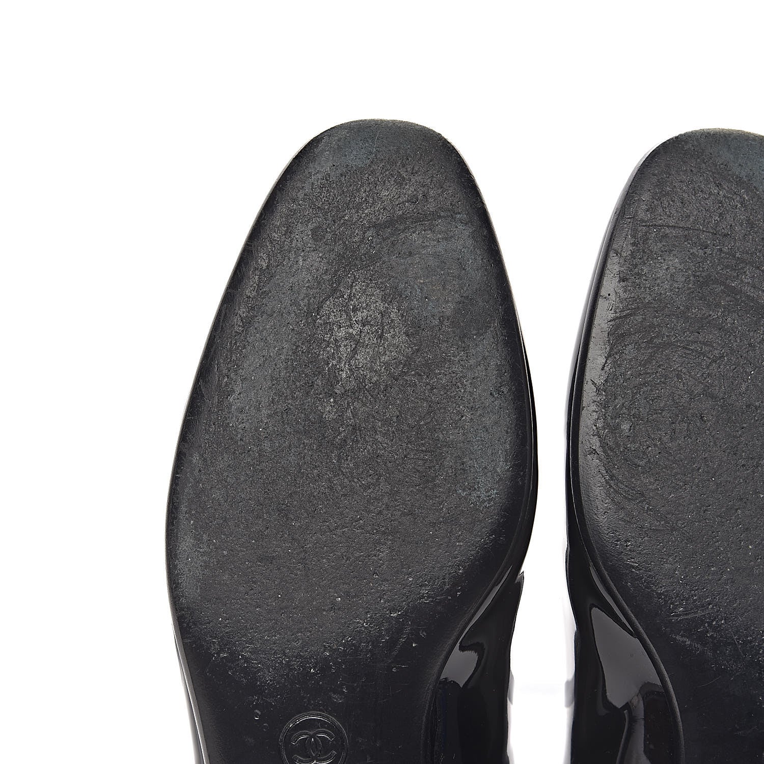 Chanel Patent CC Mocassin Loafers 40 Black 9 of 12