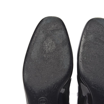 Chanel Patent CC Mocassin Loafers 40 Black 9 of 12