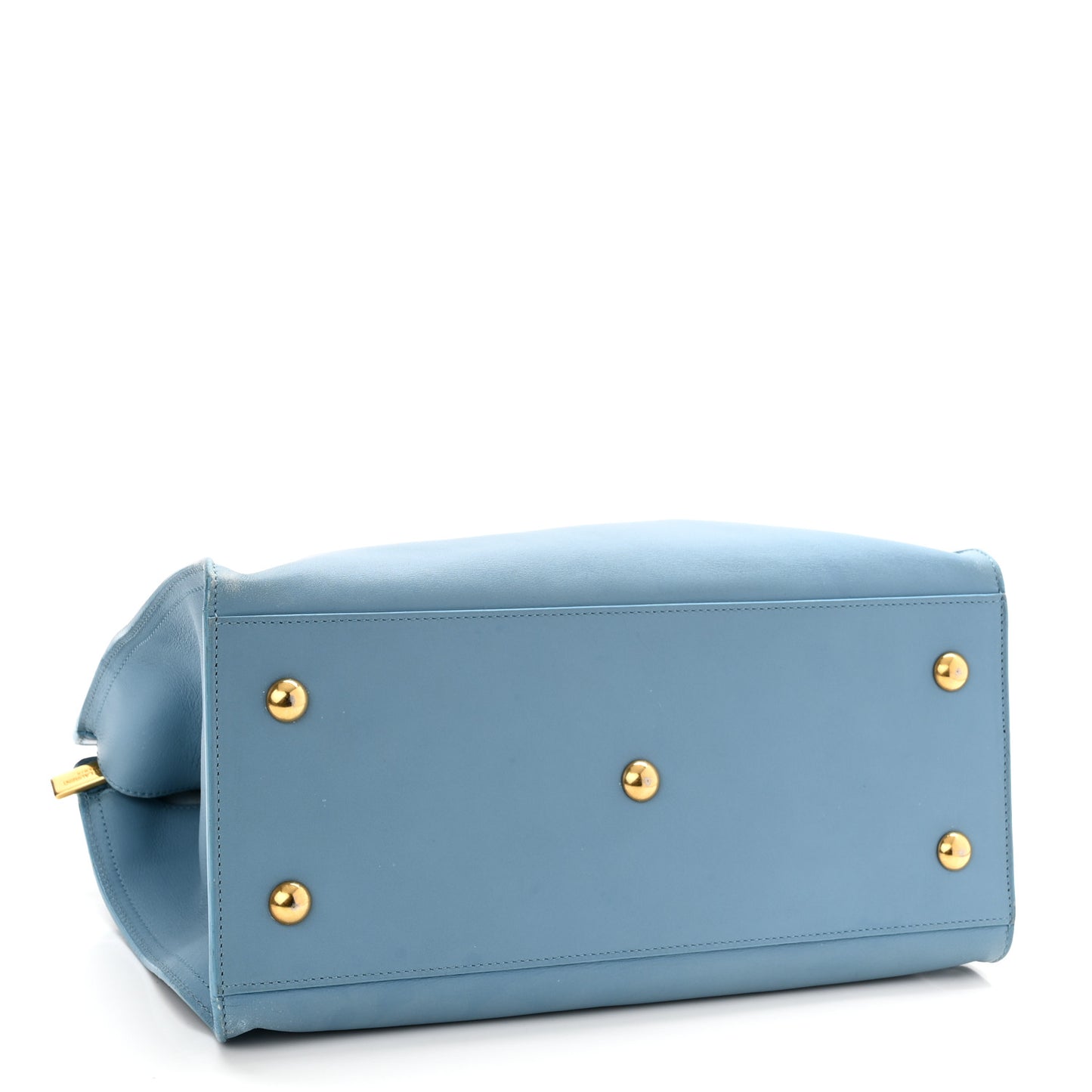 Calfskin Small Classic Y Cabas Blue Glacier