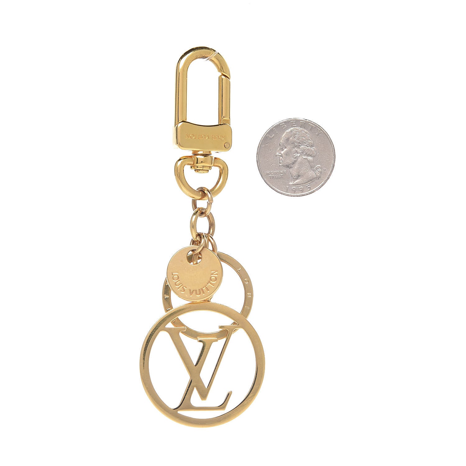 Louis Vuitton LV Circle Bag Charm Key Holder Gold 2 of 3
