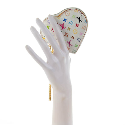 Louis Vuitton Monogram Multicolor Coeur Heart Coin Purse White 2 of 9