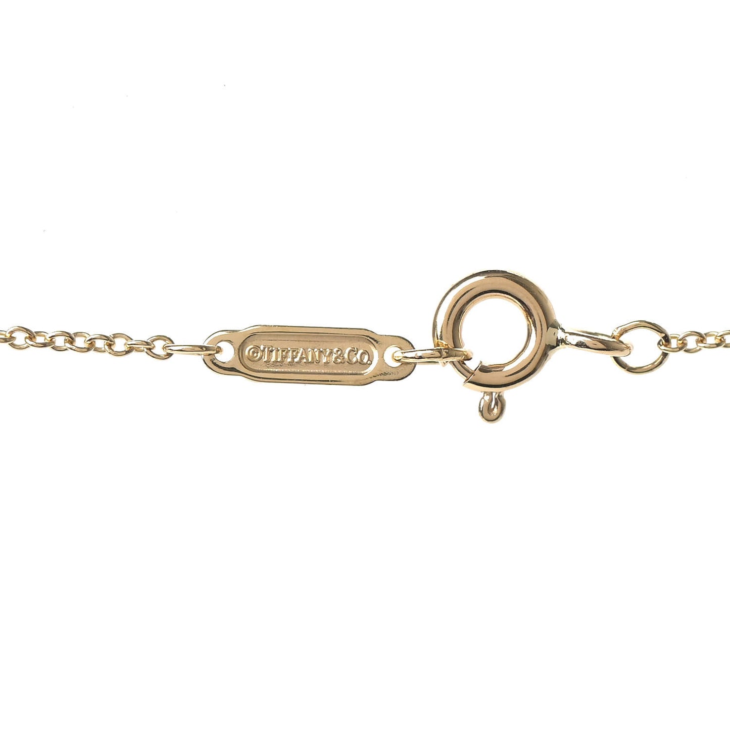 18K Yellow Gold 22mm Elsa Peretti Open Heart Pendant Necklace