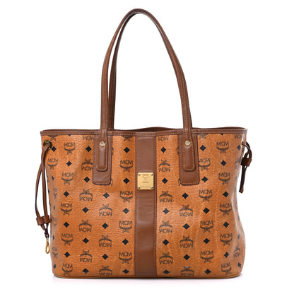 MCM Visetos Medium Liz Reversible Shopper Tote Cognac 1 of 18
