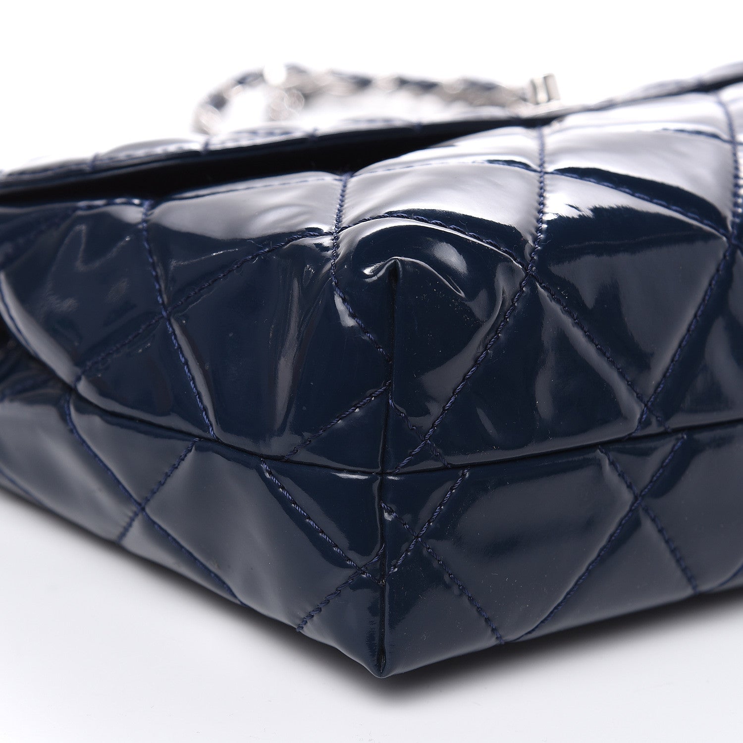 Chanel Vinyl Quilted In the Business Flap Bag Navy Blue 8 of 12