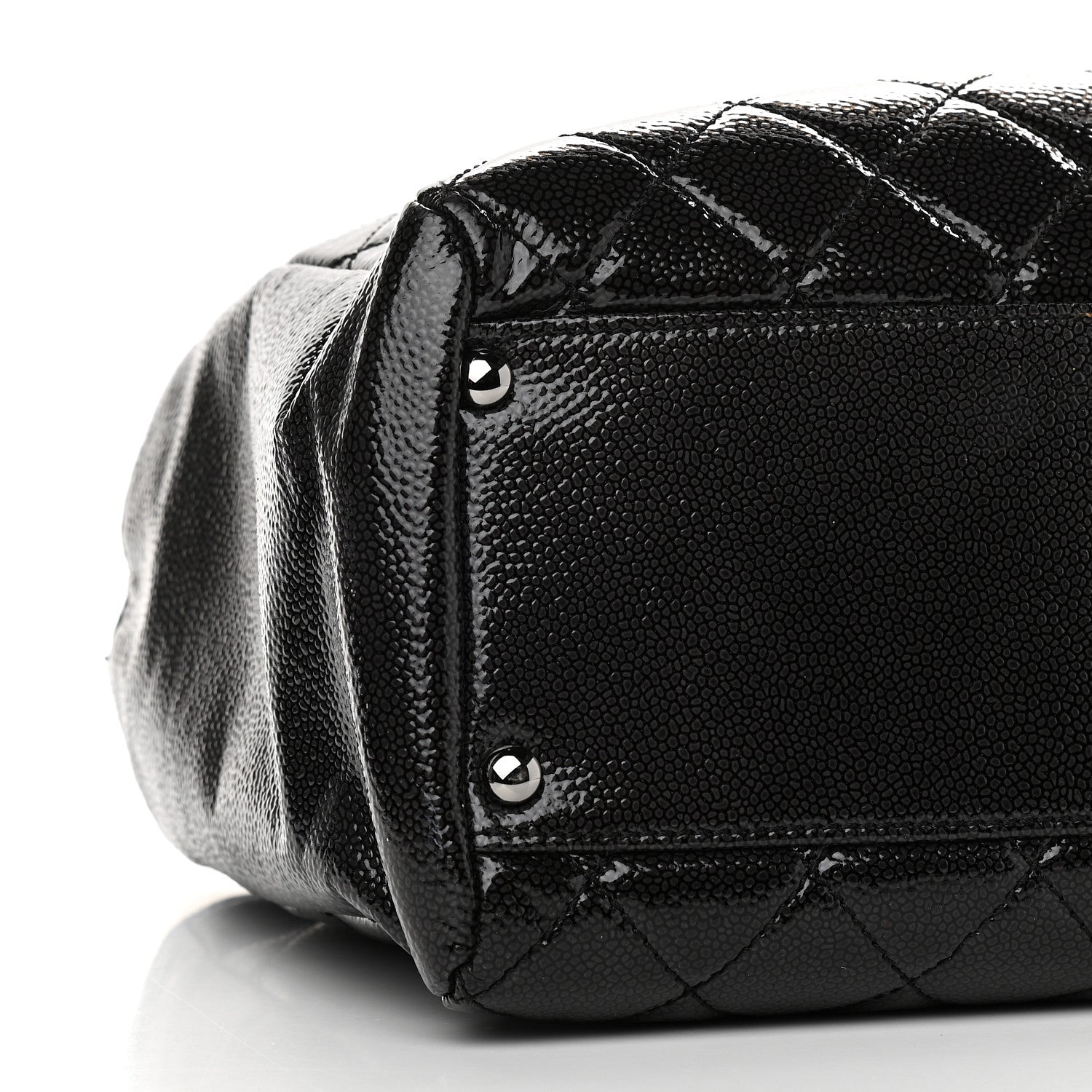 Chanel Glazed Caviar Quilted Diamond Shine Small Tote Black 10 of 11