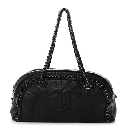 Chanel Deerskin Luxe Ligne Medium Bowler Black 1 of 10