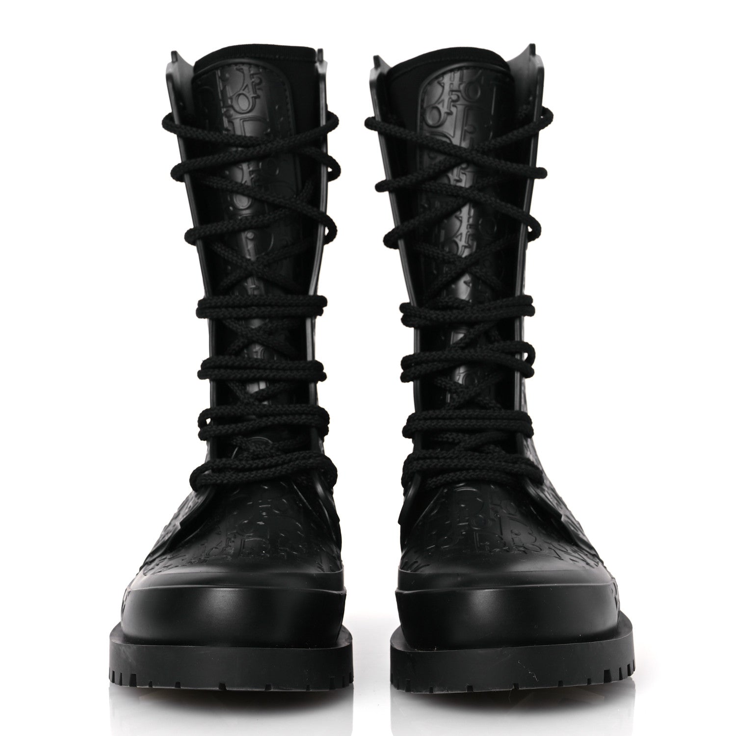 Christian Dior Oblique Rubber Diorcamp Boots 39 Black 3 of 10