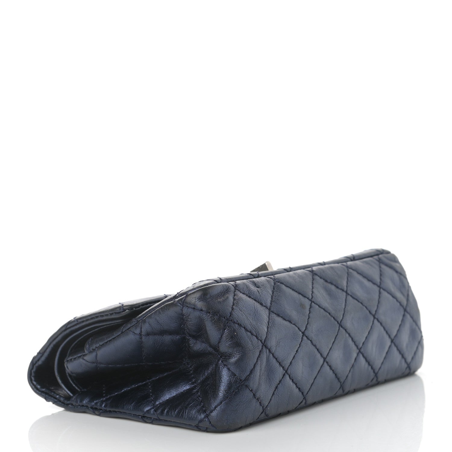 Chanel Metallic Aged Calfskin Quilted 2.55 Reissue 224 Flap Blue 4 of 13