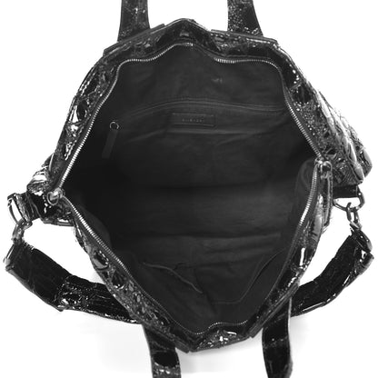 Givenchy Patent Crocodile Embossed Medium Nightingale Black 5 of 11
