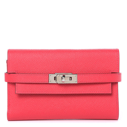 Hermes Epsom Medium Kelly Wallet Rose Extreme 1 of 7
