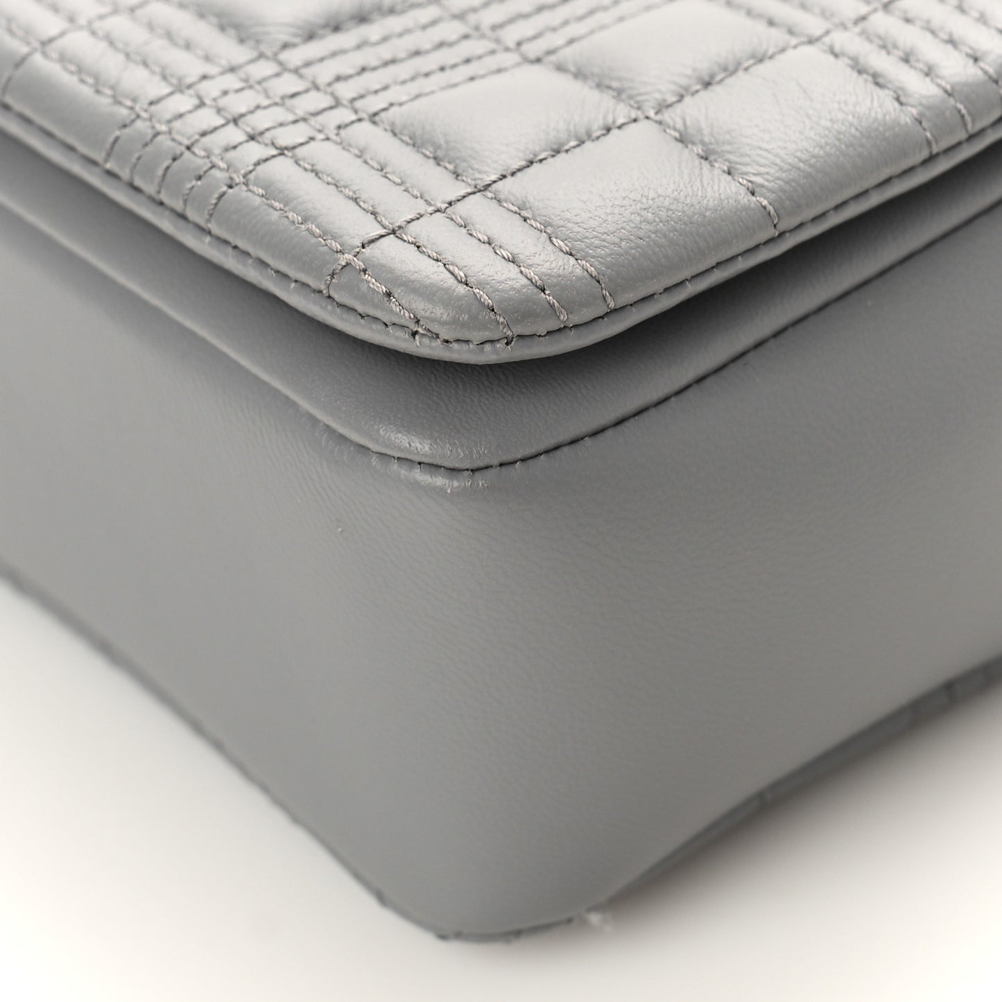 Lambskin Quilted Small Lola Bag Grey