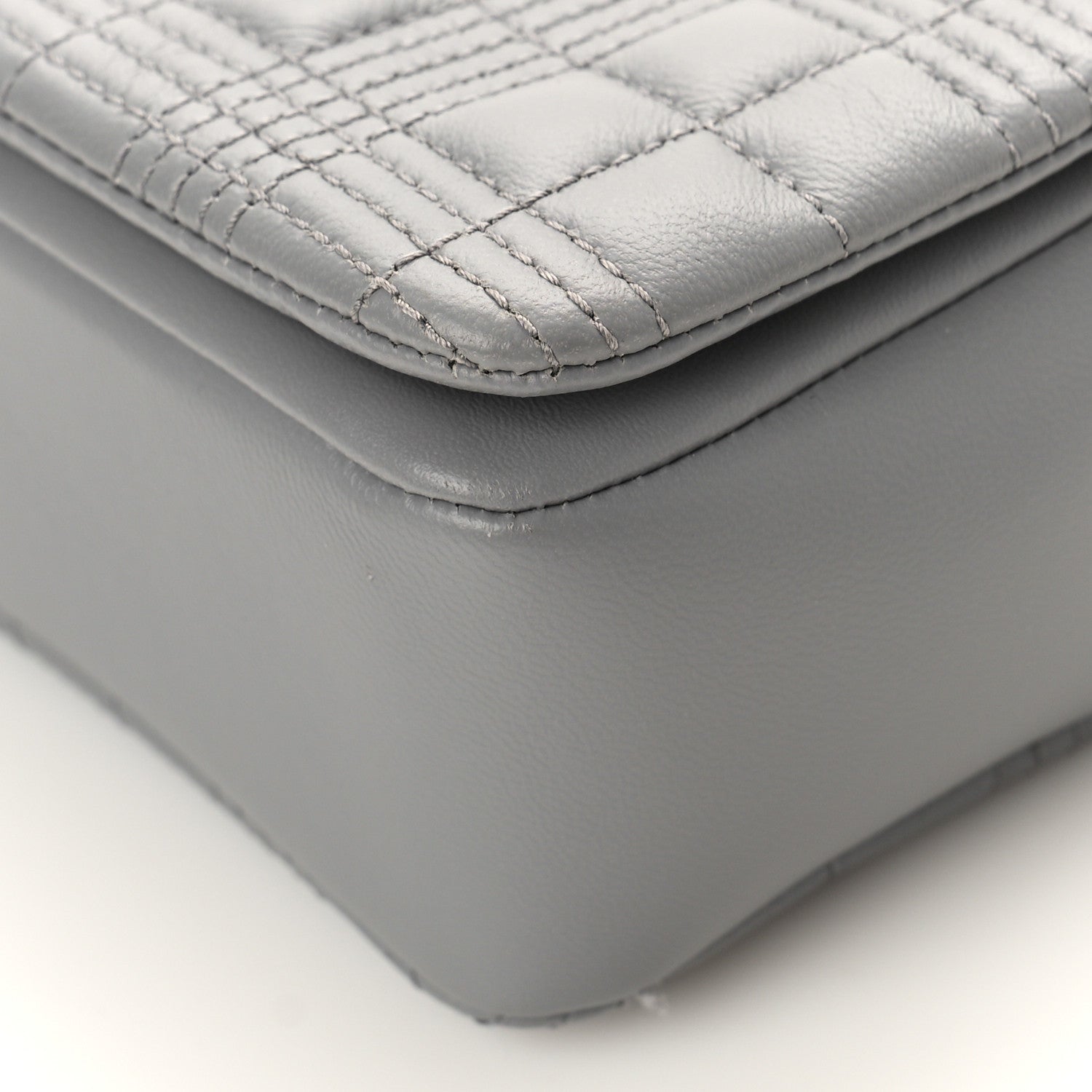 Burberry Lambskin Quilted Small Lola Bag Grey 8 of 8