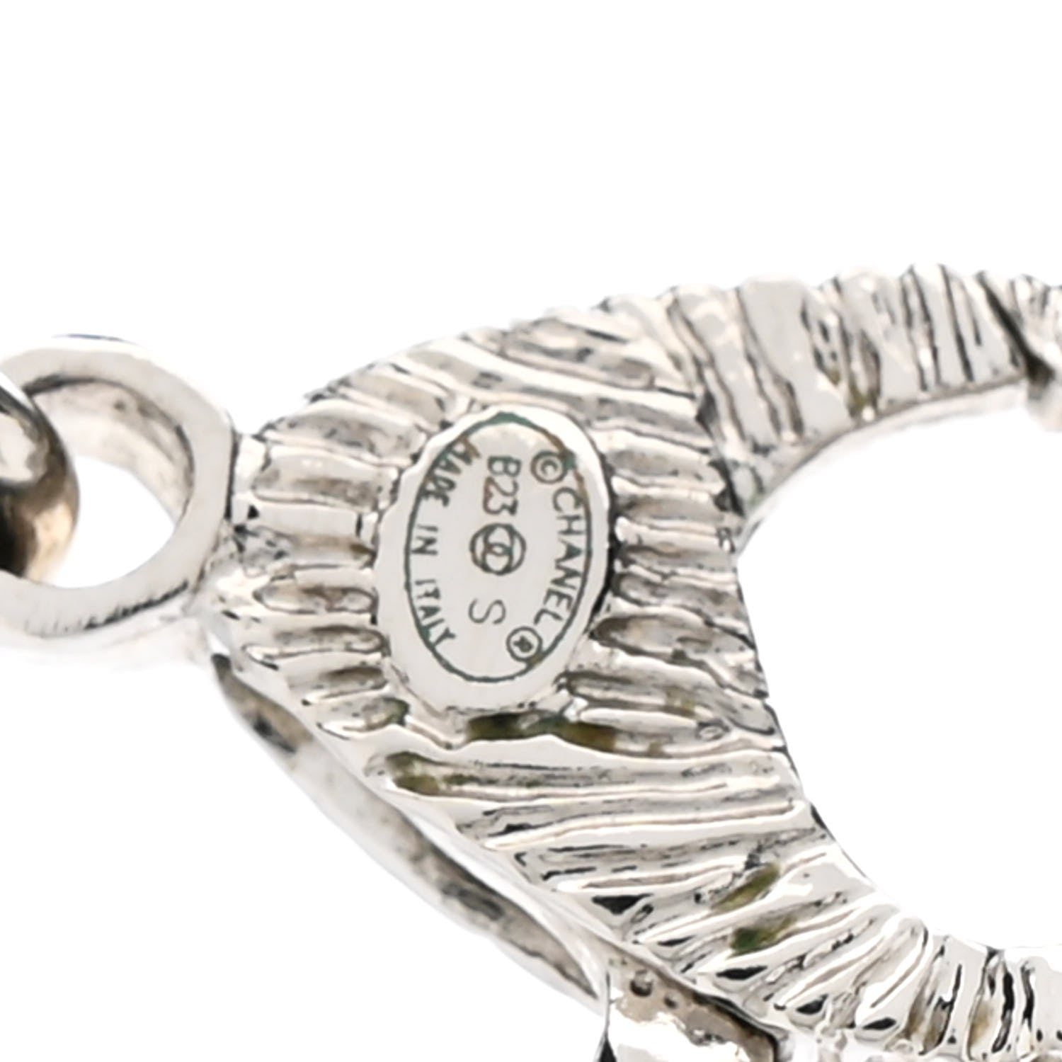 Chanel Pearl Crystal CC Choker Necklace Silver Pearly White 5 of 7