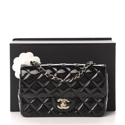 Chanel Patent Calfskin Quilted Mini Rectangular Flap Black 10 of 11