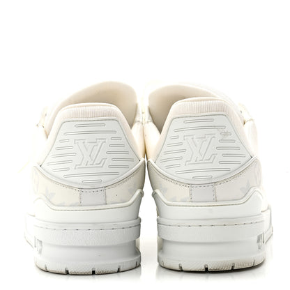 Louis Vuitton Calfskin Monogram Mens LV Trainer Sneakers 7.5 White 6 of 10