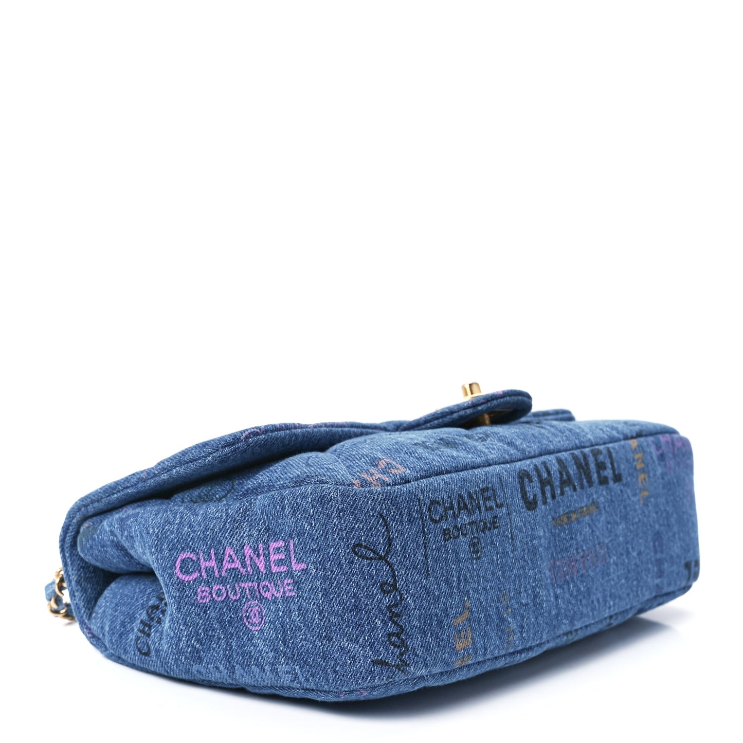 Denim Quilted Denim Large Mood Flap Blue Multicolor