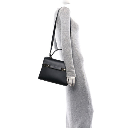 Delvaux Calfskin MM Tempete Satchel Black 2 of 10