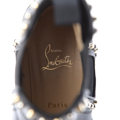 Christian Louboutin Calfskin Studded Chasse A Clou Flat Chelsea Boots 39 Black 8 of 9