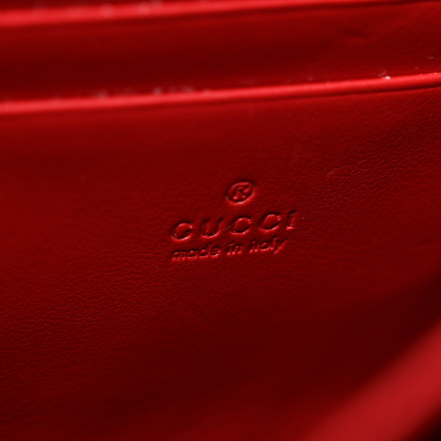 Gucci Calfskin Matelasse GG Marmont Chain Wallet Hibiscus Red 8 of 12