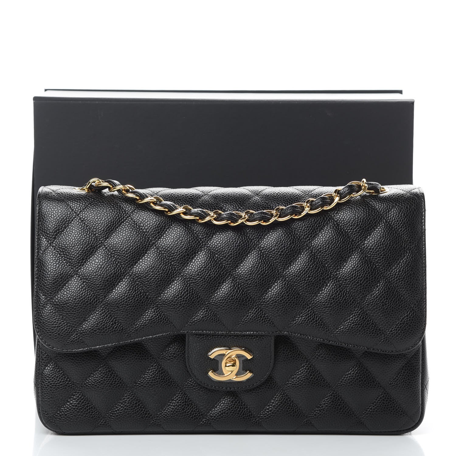 Chanel Caviar Quilted Jumbo Double Flap Black 11 of 11
