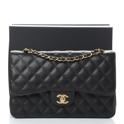 Chanel Caviar Quilted Jumbo Double Flap Black 11 of 11