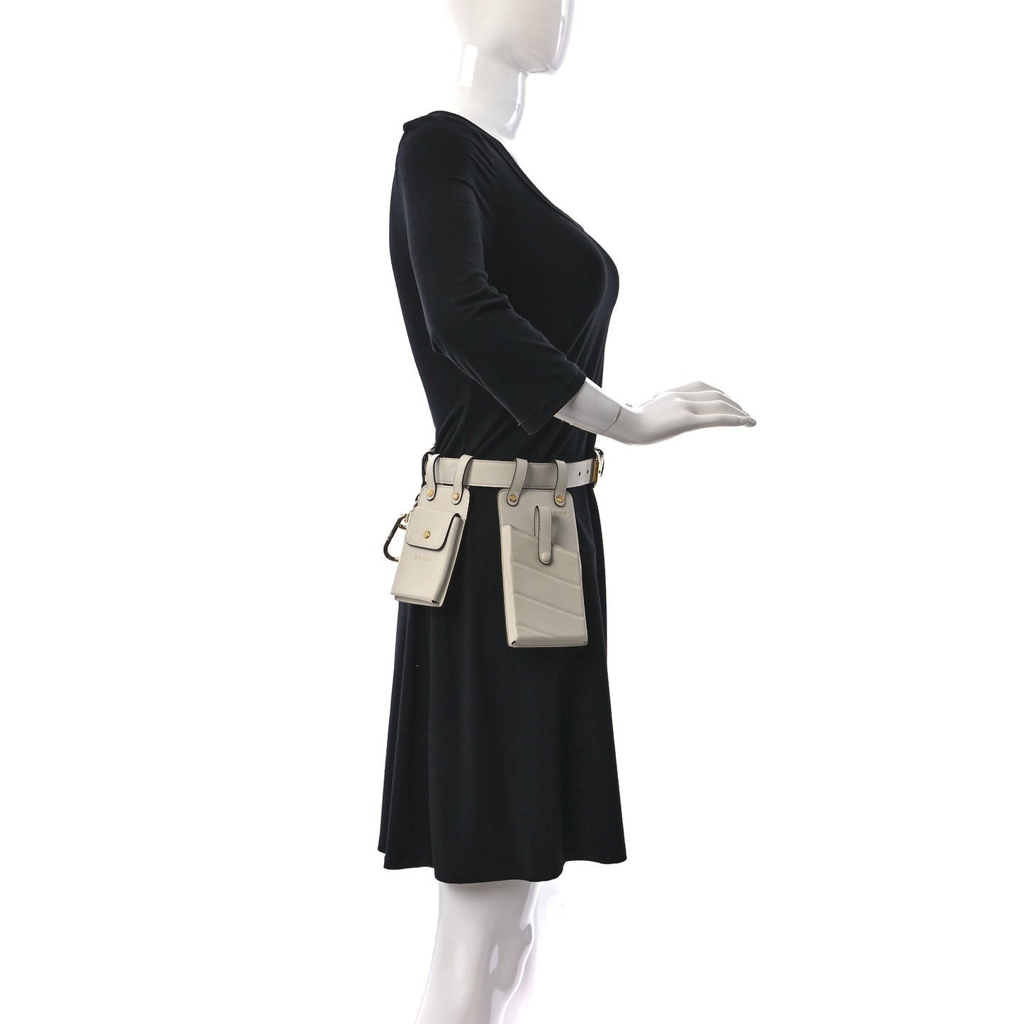 Vitello Grace Matte Multi Accessory Belt White