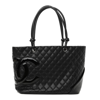 Chanel Calfskin Quilted Large Cambon Tote Black 1 of 12