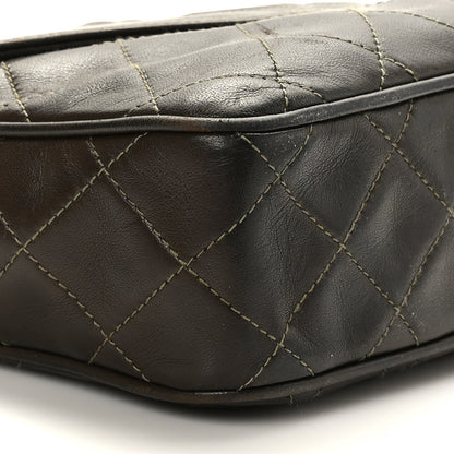 Chanel Lambskin Quilted Tassel Camera Case Brown 10 of 12
