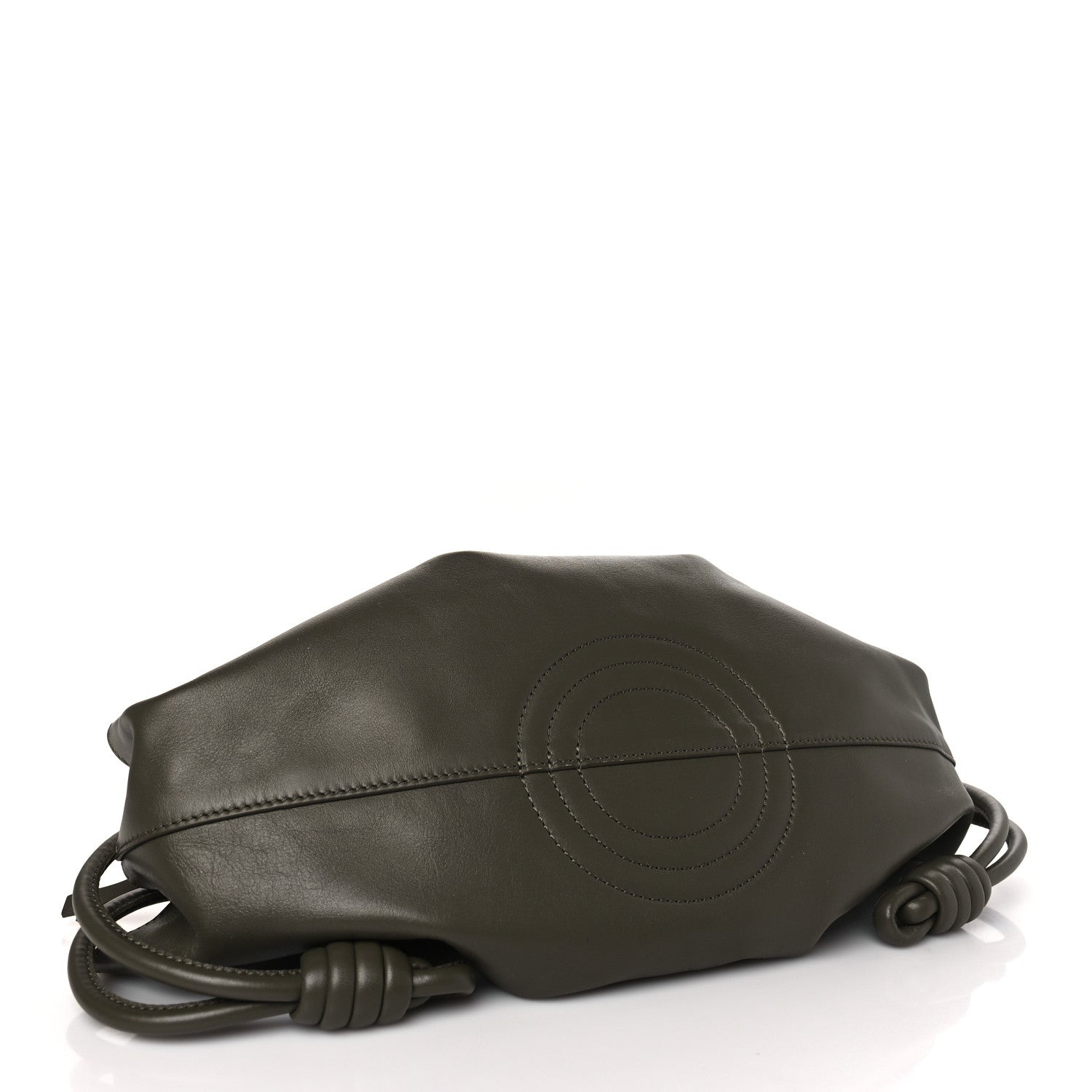 Loewe Shiny Nappa Calfskin Small Paseo Bag Dark Khaki Green 4 of 9