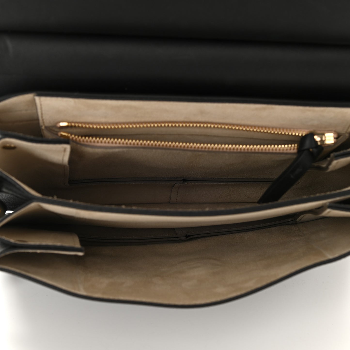 Suede Calfskin Medium Faye Shoulder Bag Black