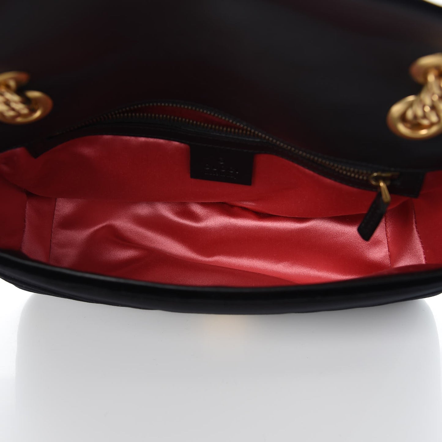 Velvet Matelasse Small GG Marmont Shoulder Bag Black