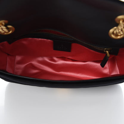 Gucci Velvet Matelasse Small GG Marmont Shoulder Bag Black 5 of 7