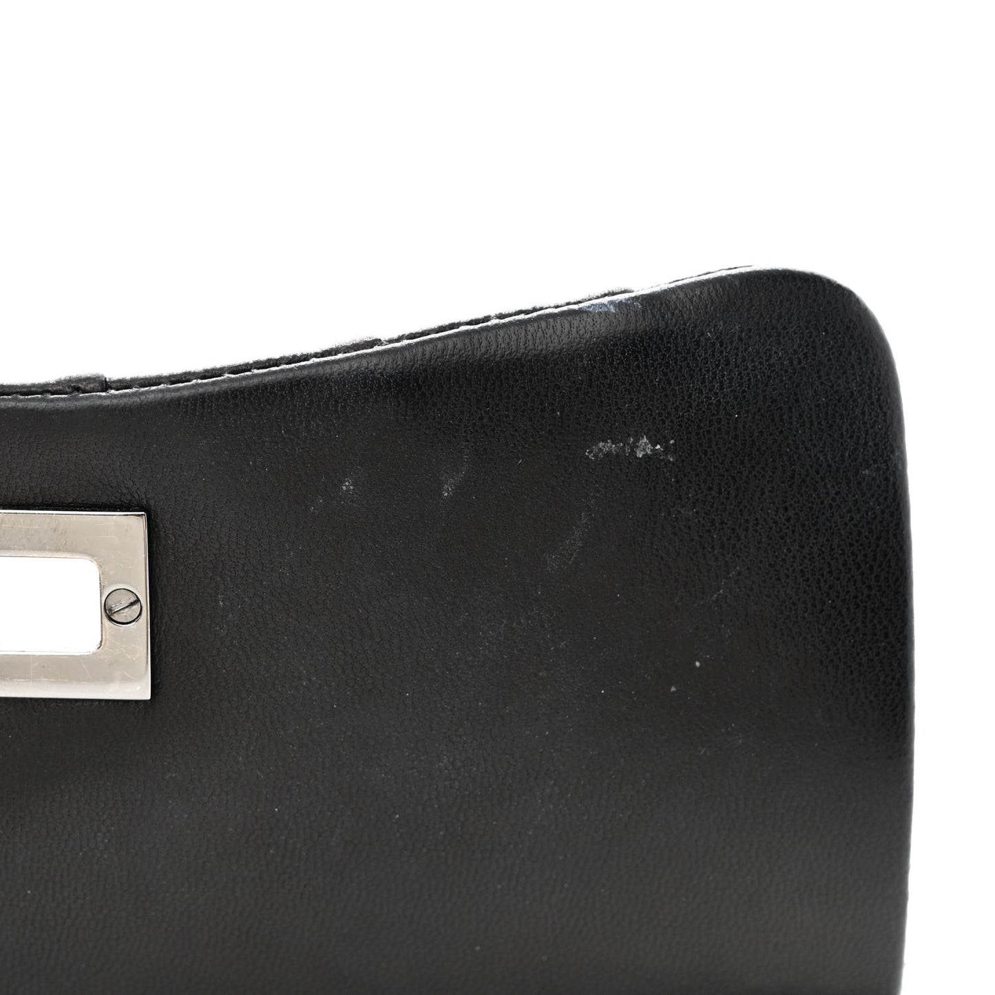 Lambskin Vertical Quilt Small Accordion Flap Black
