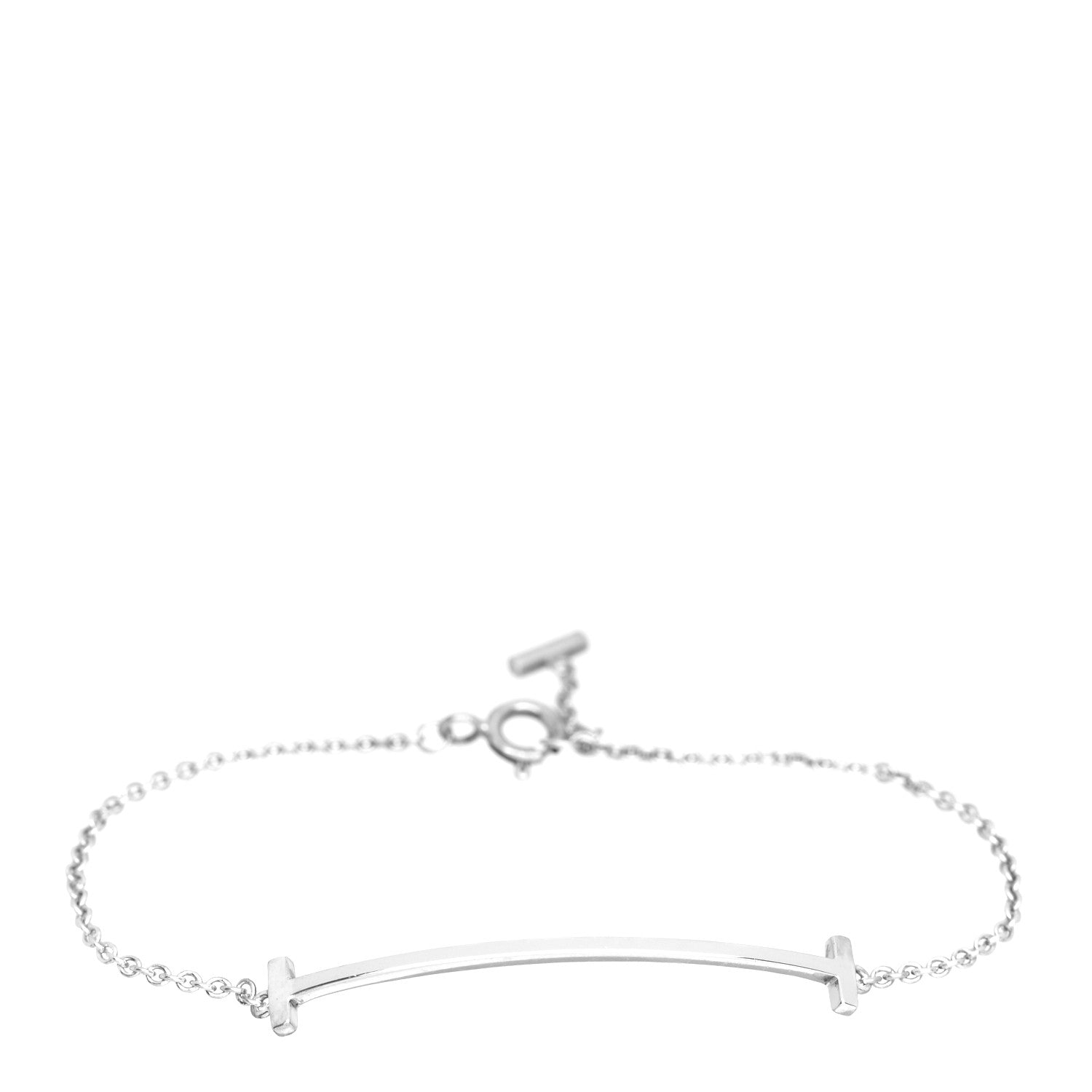 Tiffany Sterling Silver T Smile Bracelet 1 of 4