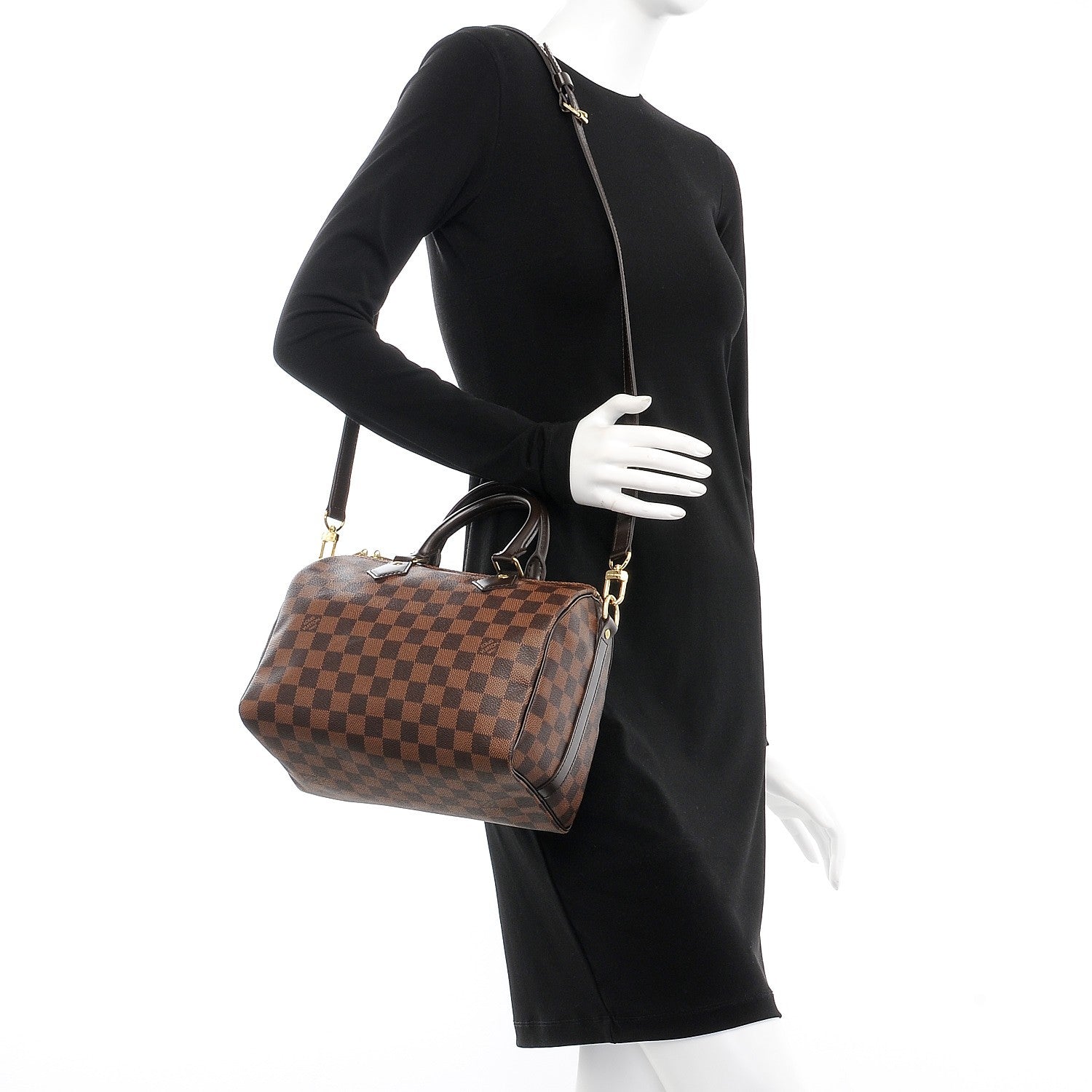 Louis Vuitton Damier Ebene Speedy Bandouliere 25 2 of 9