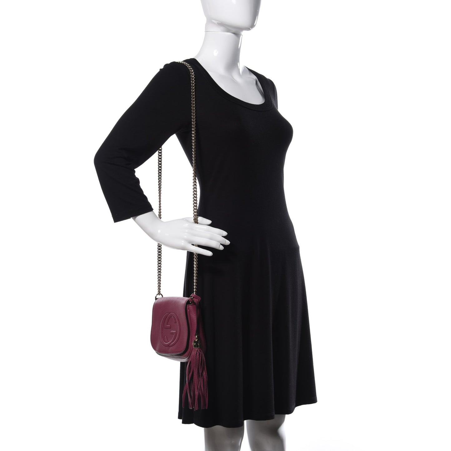 Pebbled Calfskin Small Soho Flap Crossbody Peonia Flower