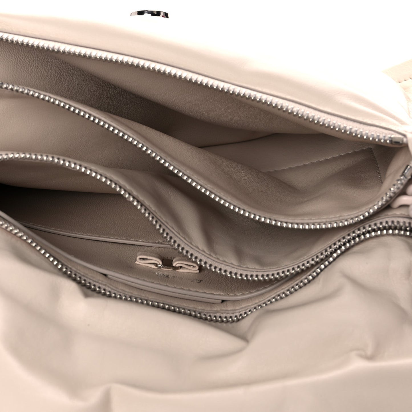 Calfskin Small Viva Bow Shoulder Bag Bone