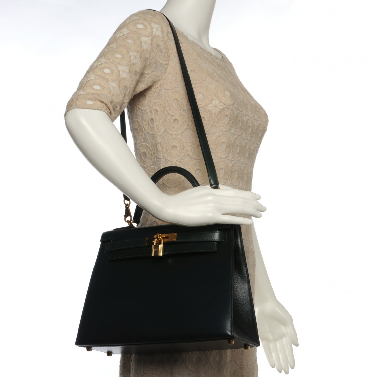 Hermes Box Calf Kelly 28 Vert Fonce 3 of 11