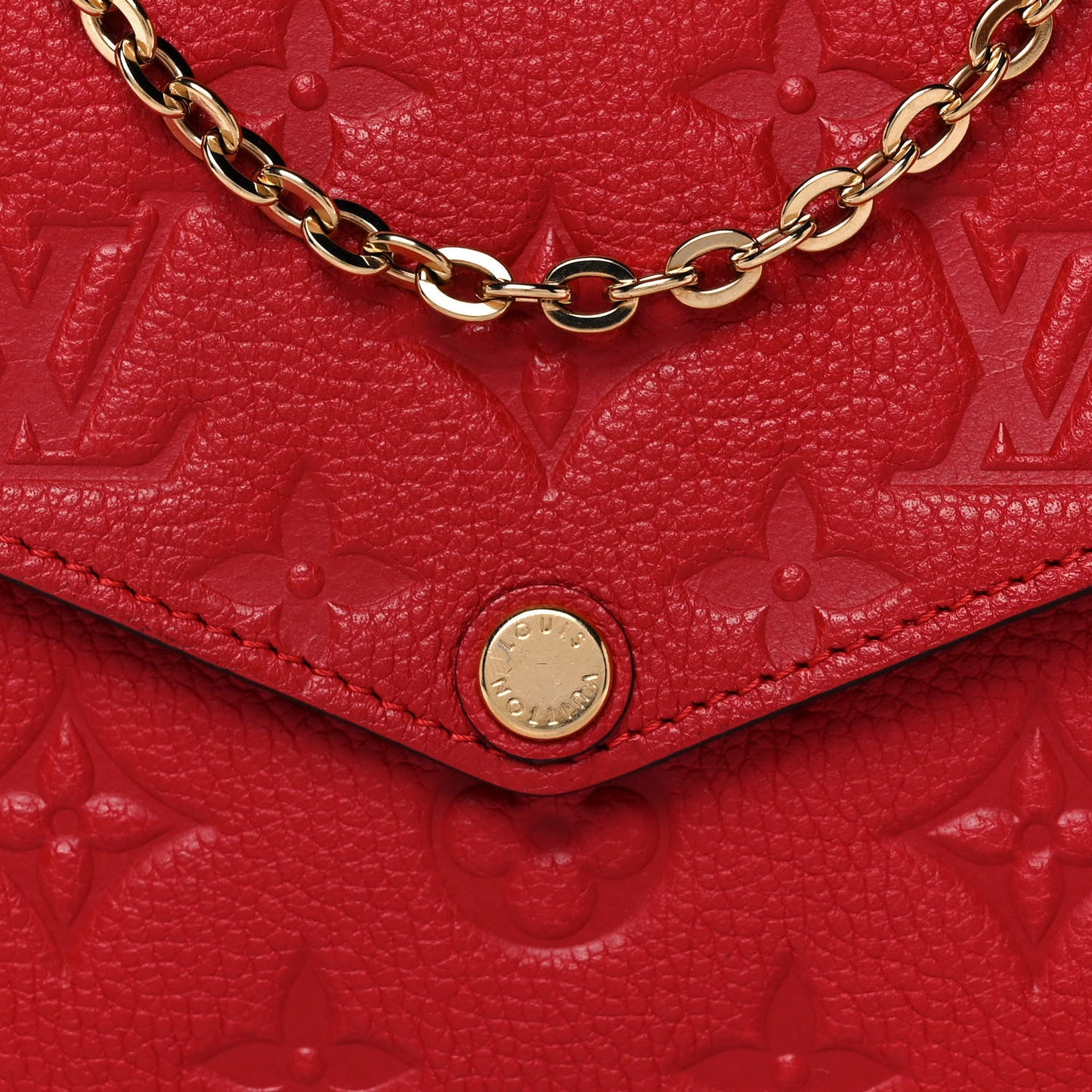 Empreinte Pochette Felicie Chain Wallet Cherry