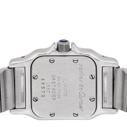 Cartier Stainless Steel 18K Yellow Gold 24mm Santos De Cartier Galbee Quartz Watch 4 of 5